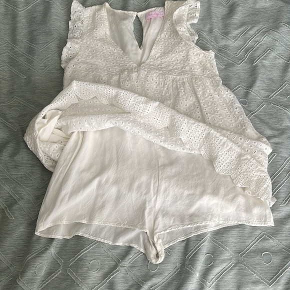 White Eyelet Dress/Romper - Picture 7 of 7